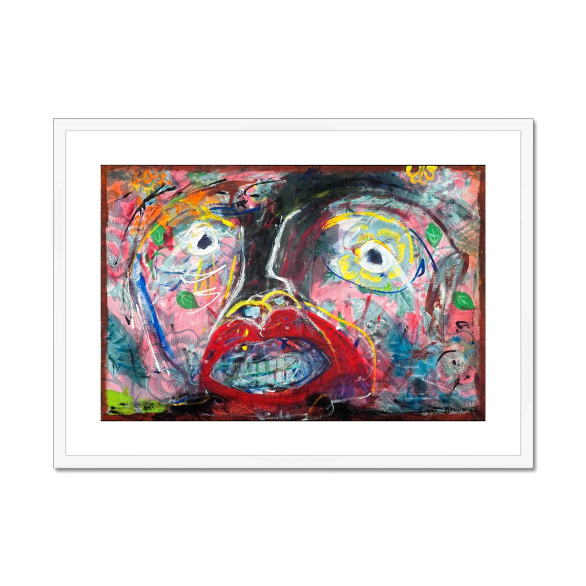 Flowers and Birds Framed & Mounted Print