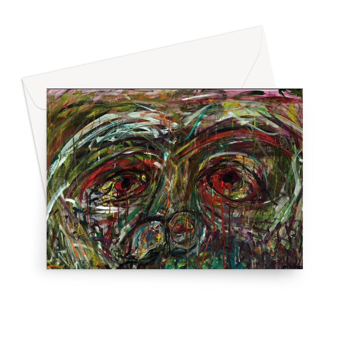 Bleeding Tears Greeting Card