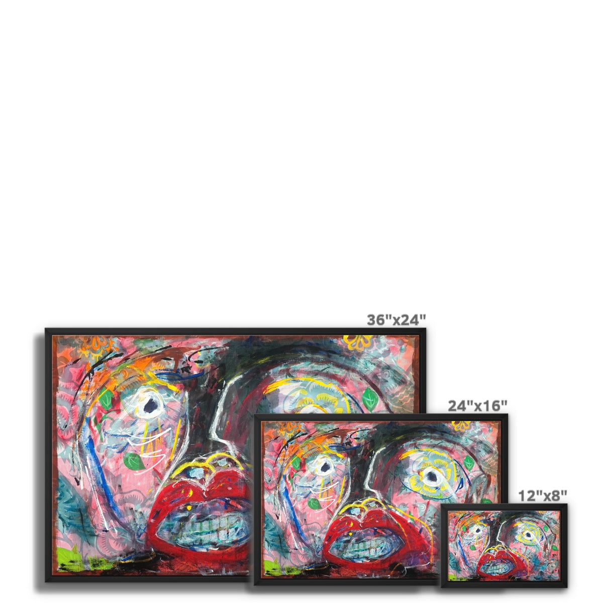 Flowers and Birds Framed Canvas
