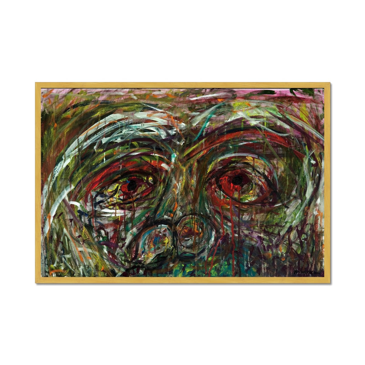 Bleeding Tears Antique Framed Print