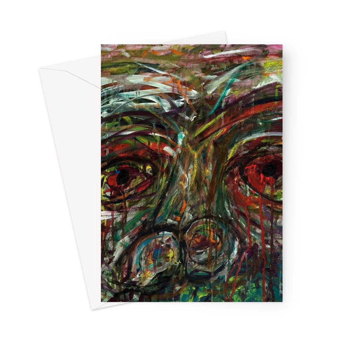 Bleeding Tears Greeting Card