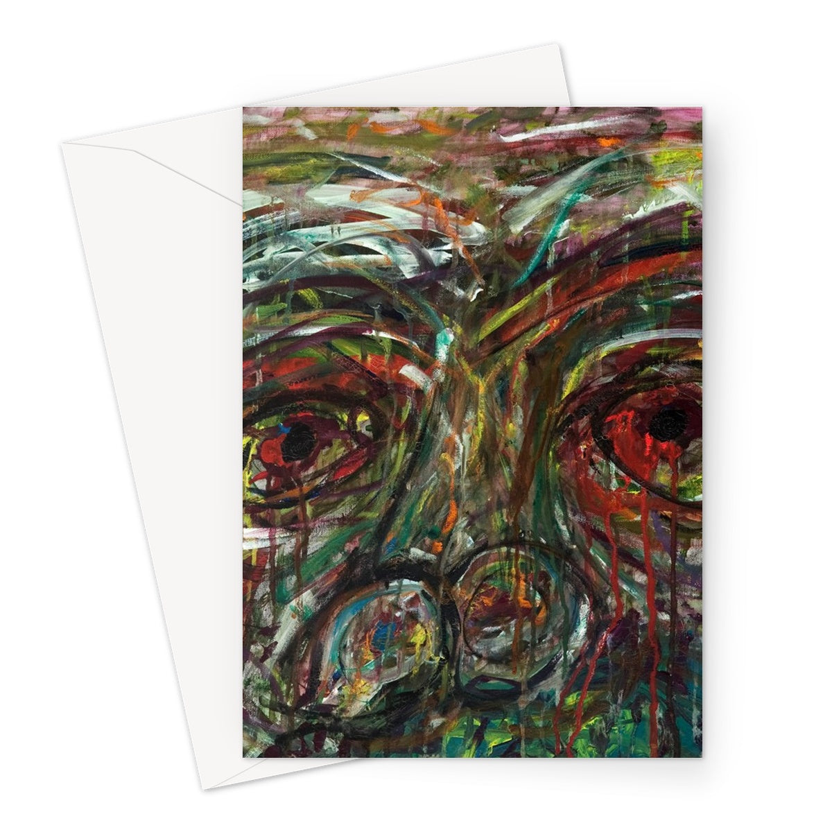 Bleeding Tears Greeting Card