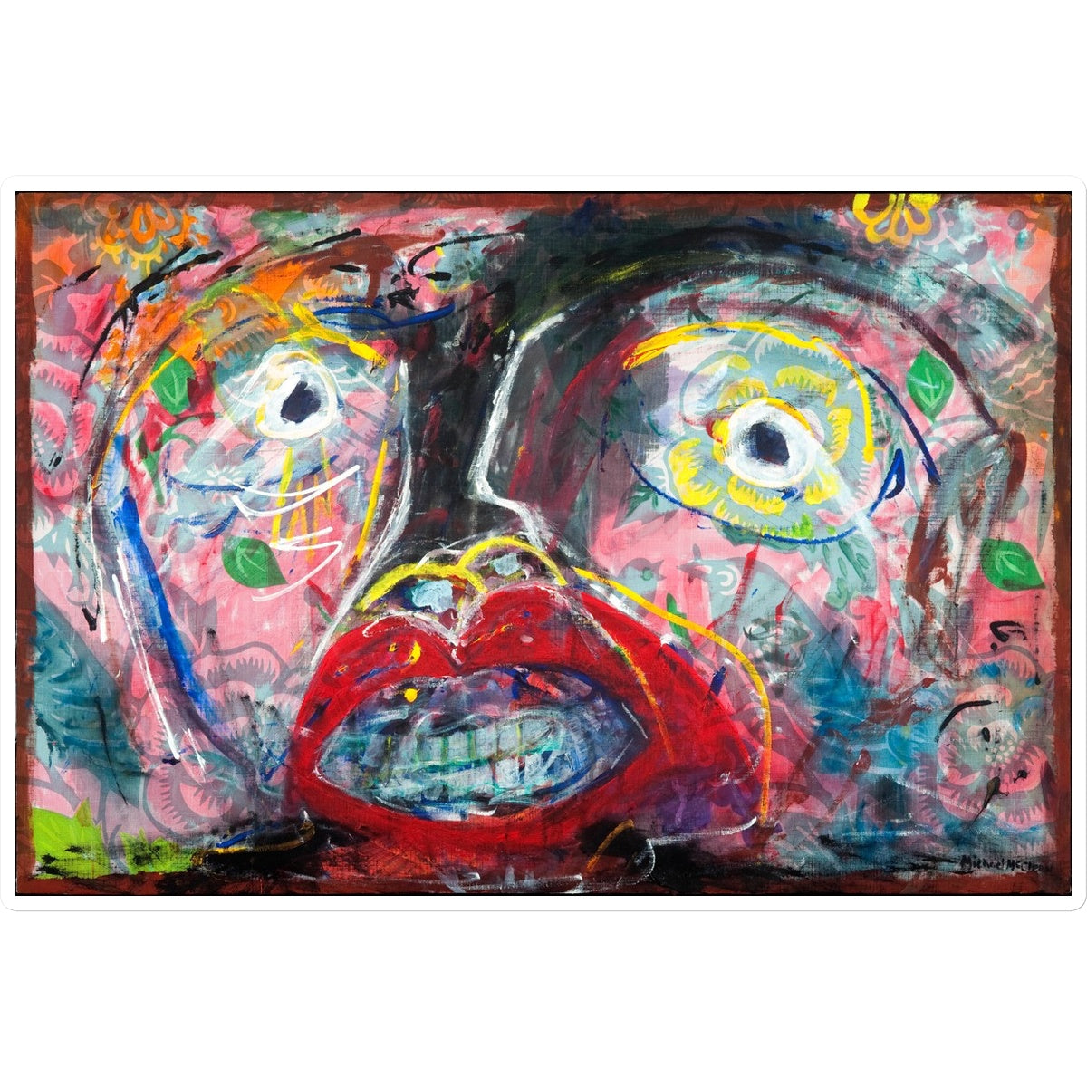 Flowers and Birds Sticker